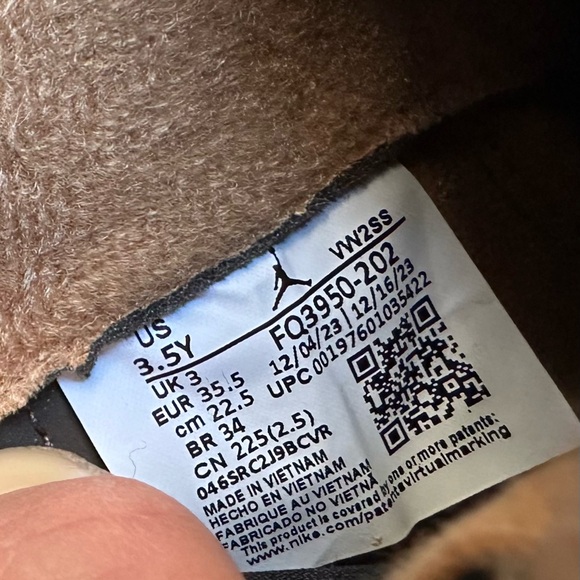 Kids shoes Jordan Spizike Low Flax Baroque Brown brand new 3,5Y size - Picture 7 of 7